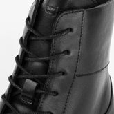 The Boot in Midnight by Amberjack - close up of a-grade full grain leather