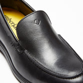 The Loafer by Amberjack in Obsidian Black Leather - details