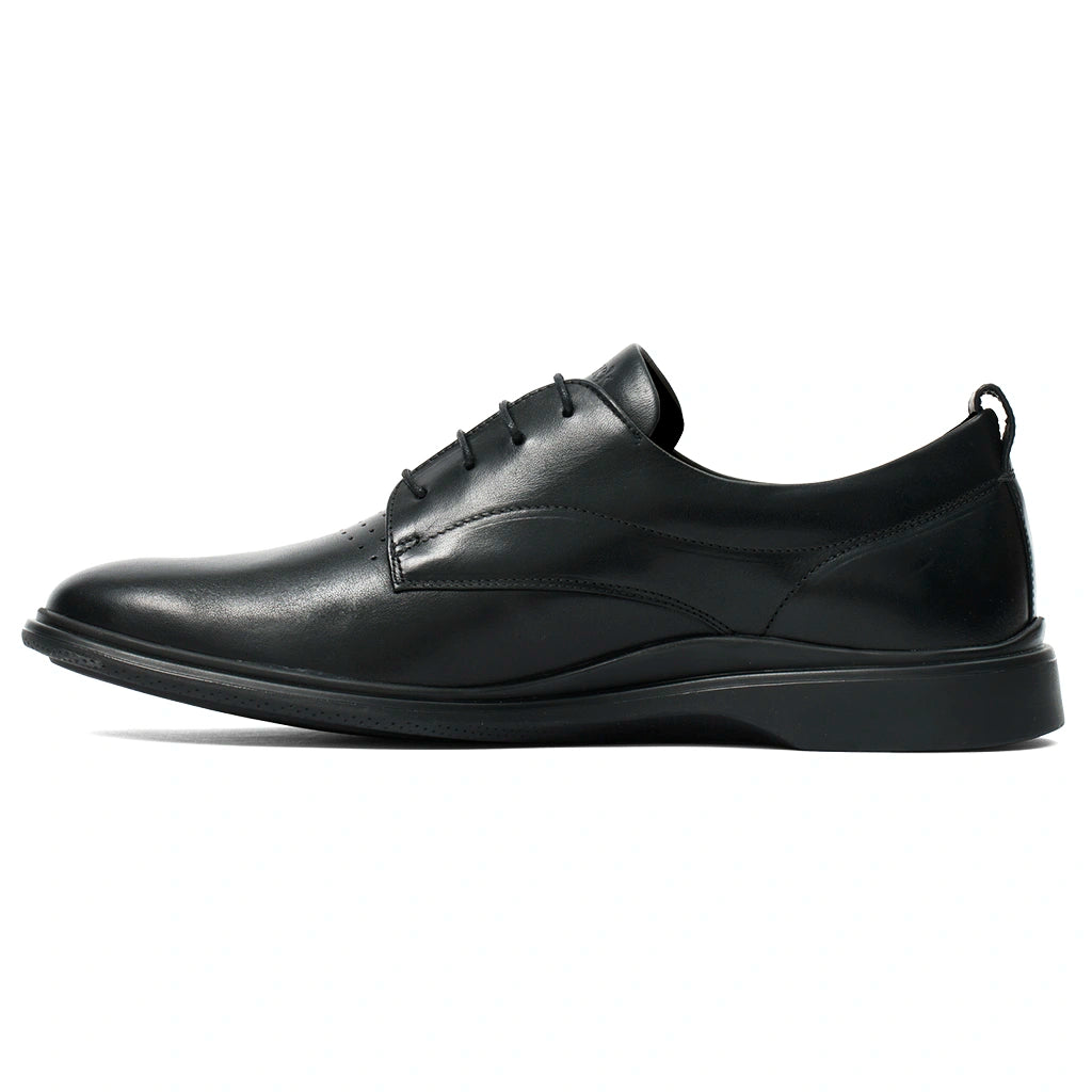 Men's lace-up shoe with Double G in black patent leather
