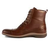 The Boot by Amberjack in Chestnut Brown Leather - Medial Side View