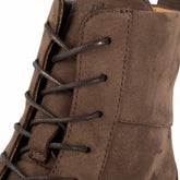 The Boot in Copper by Amberjack - close up of a-grade nubuck leather