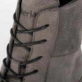 The Boot in Steel by Amberjack - close up of A-grade nubuck leather