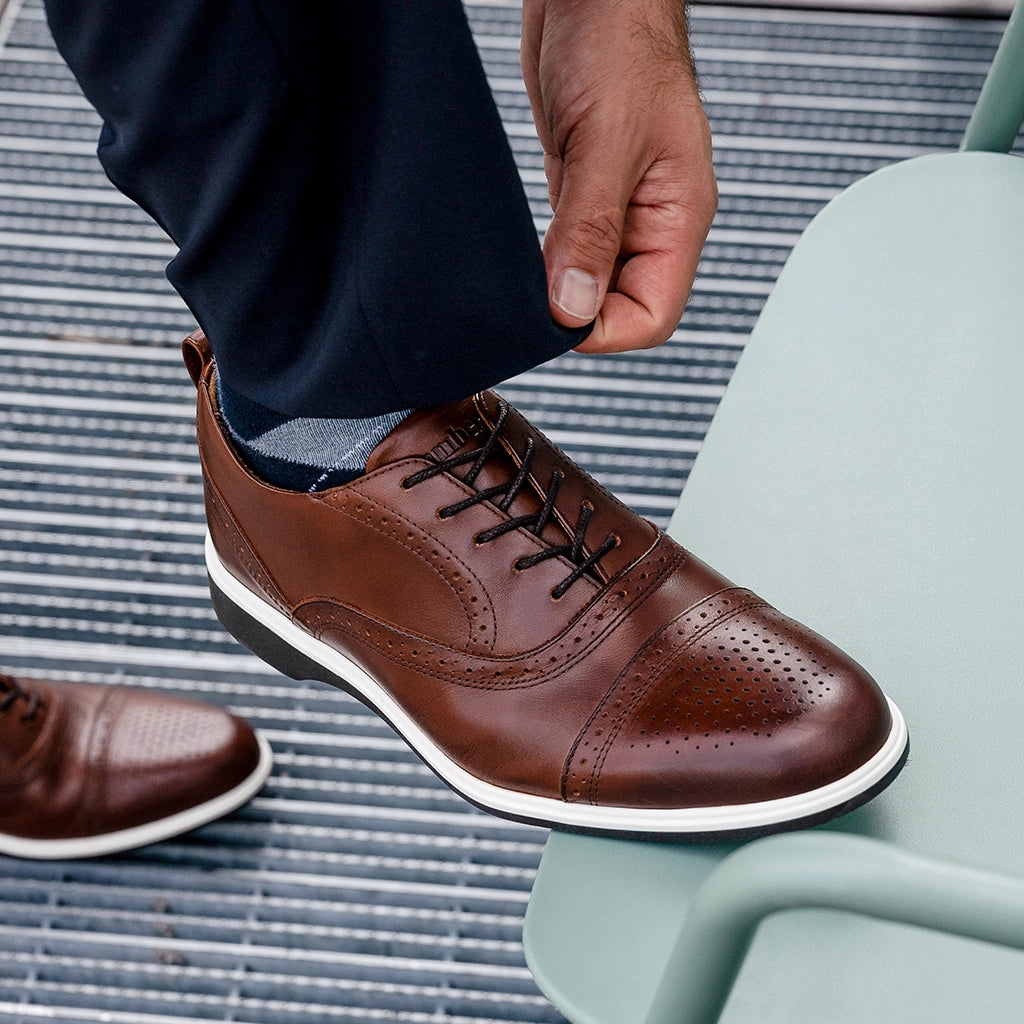 World's Most Comfortable Cap-Toe Oxford in Coffee Brown World's Most Comfortable Cap-Toe Oxford in Coffee Brown