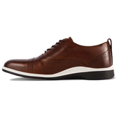 The Cap-Toe in Coffee Brown by Amberjack - Medial View