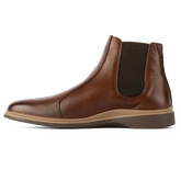 The Chelsea Boot by Amberjack in Chestnut Brown Leather - Medial Side View