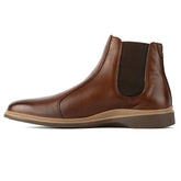 The Chelsea Boot by Amberjack in Chestnut Brown Leather - Medial Side View