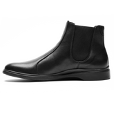 The Chelsea Boot by Amberjack in Obsidian Black Leather - Medial View