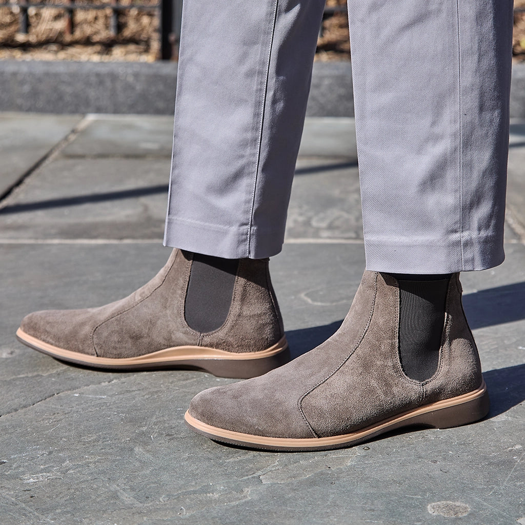 Chelsea Mens Gray Dress Boots Amberjack The Chelsea (Slate) Standard Chelsea Mens Gray Dress Boots Amberjack The Chelsea (Slate) Standard