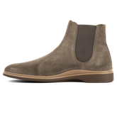 The Chelsea Boot by Amberjack in Slate Grey Suede - Medial Side View