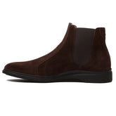 The Chelsea Boot by Amberjack in Walnut Brown Suede - Medial Side View
