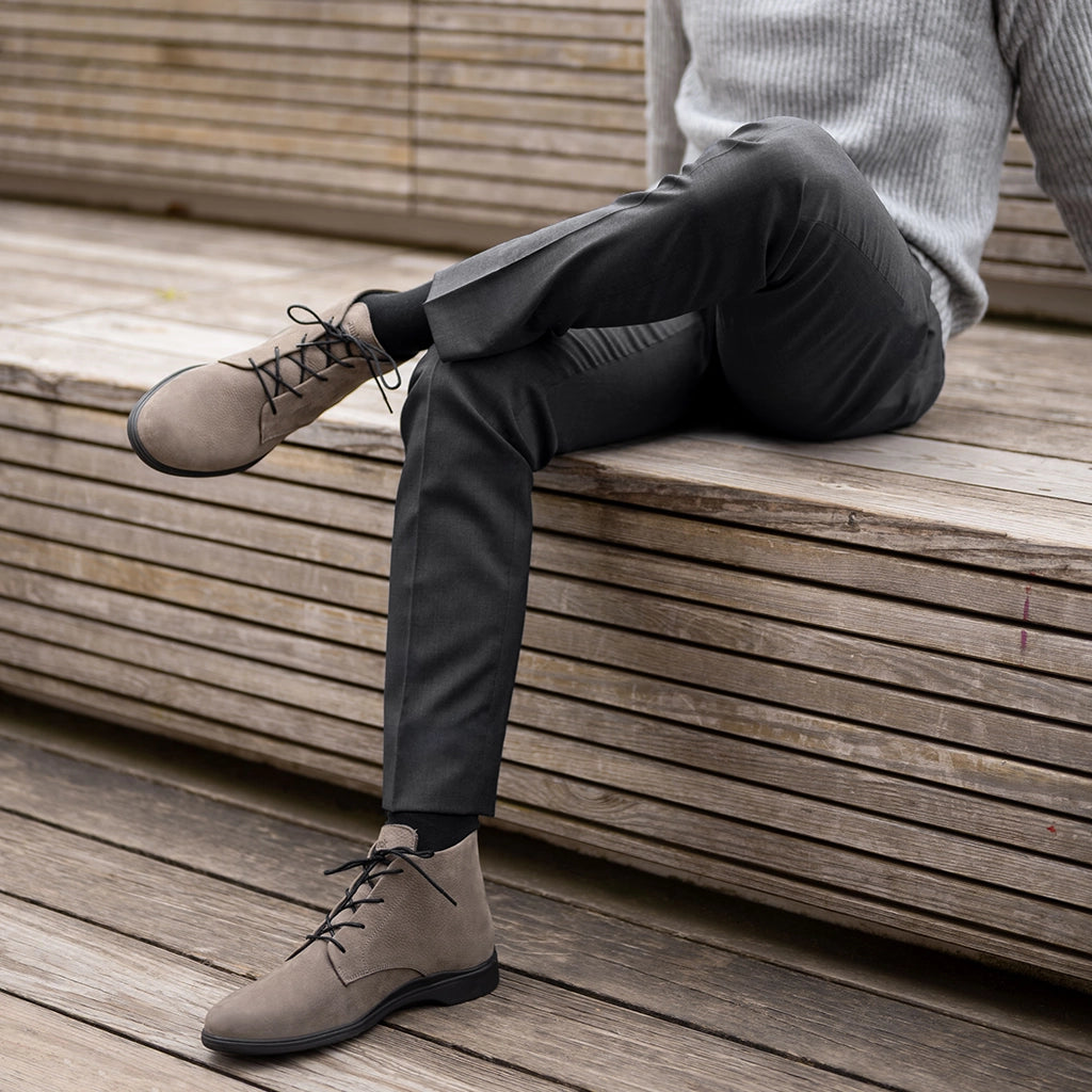 dress chukka boots How to Style for Any Occasion: From Casual to Business Formal as it does dressed down with jeans in a beer garden Johnston & Murphy Men's Calder