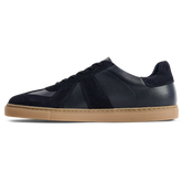 The GAT in Cobalt full grain leather & suede medial view