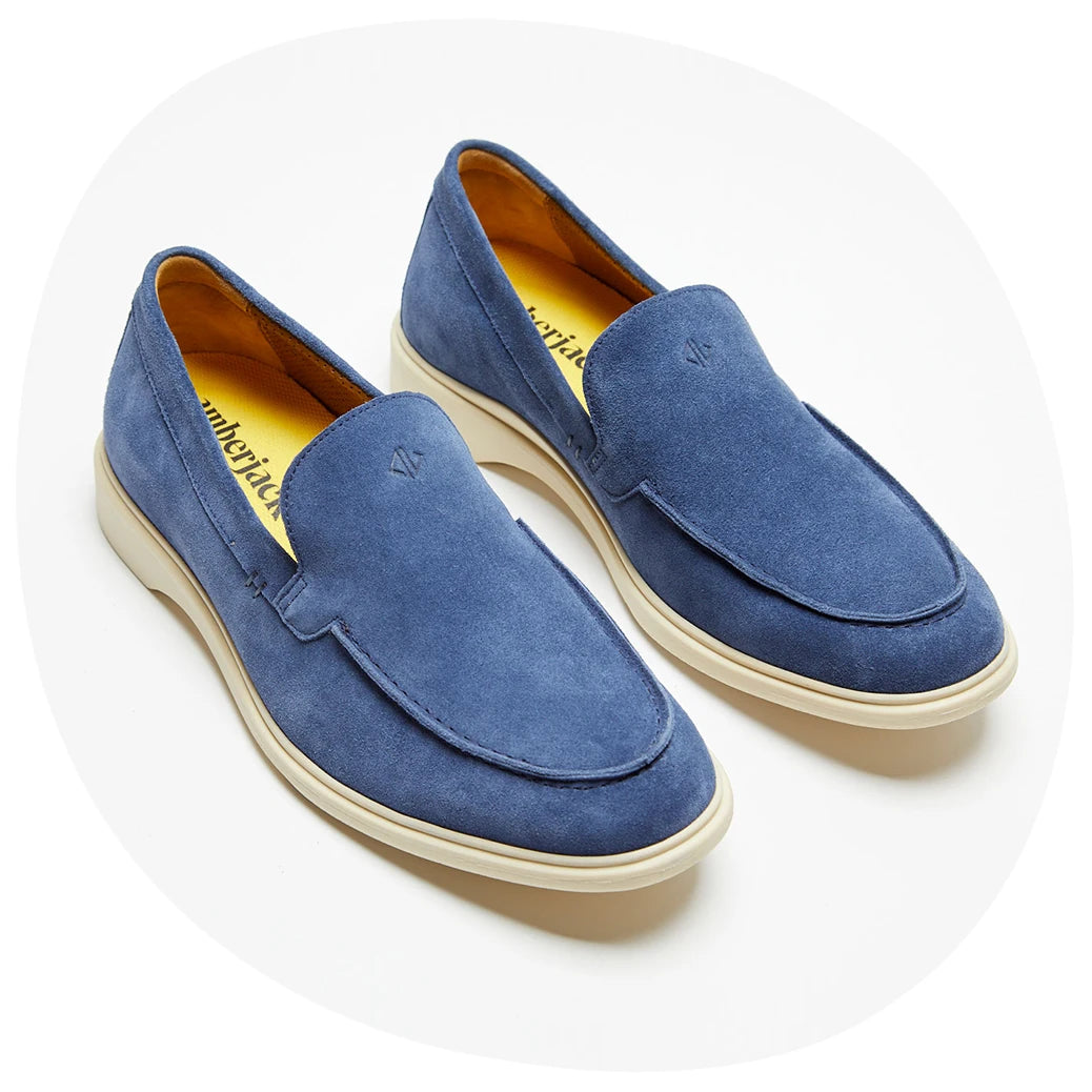 World s Most Comfortable Cobalt Blue Suede Loafer