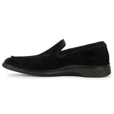 The Loafer by Amberjack in Midnight Black Suede - Medial View