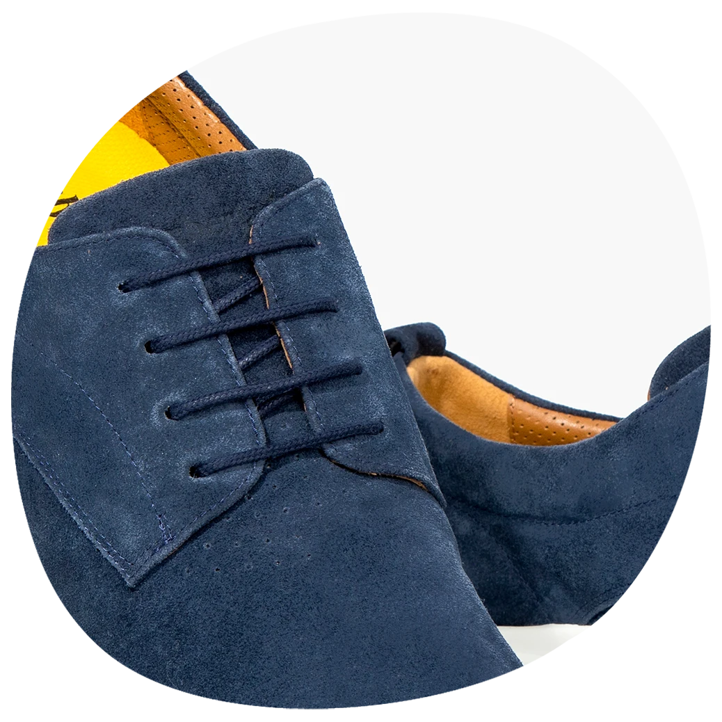 World s Most Comfortable Blue Suede Dress Shoe