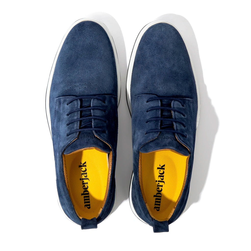 Blue suede top champion shoes
