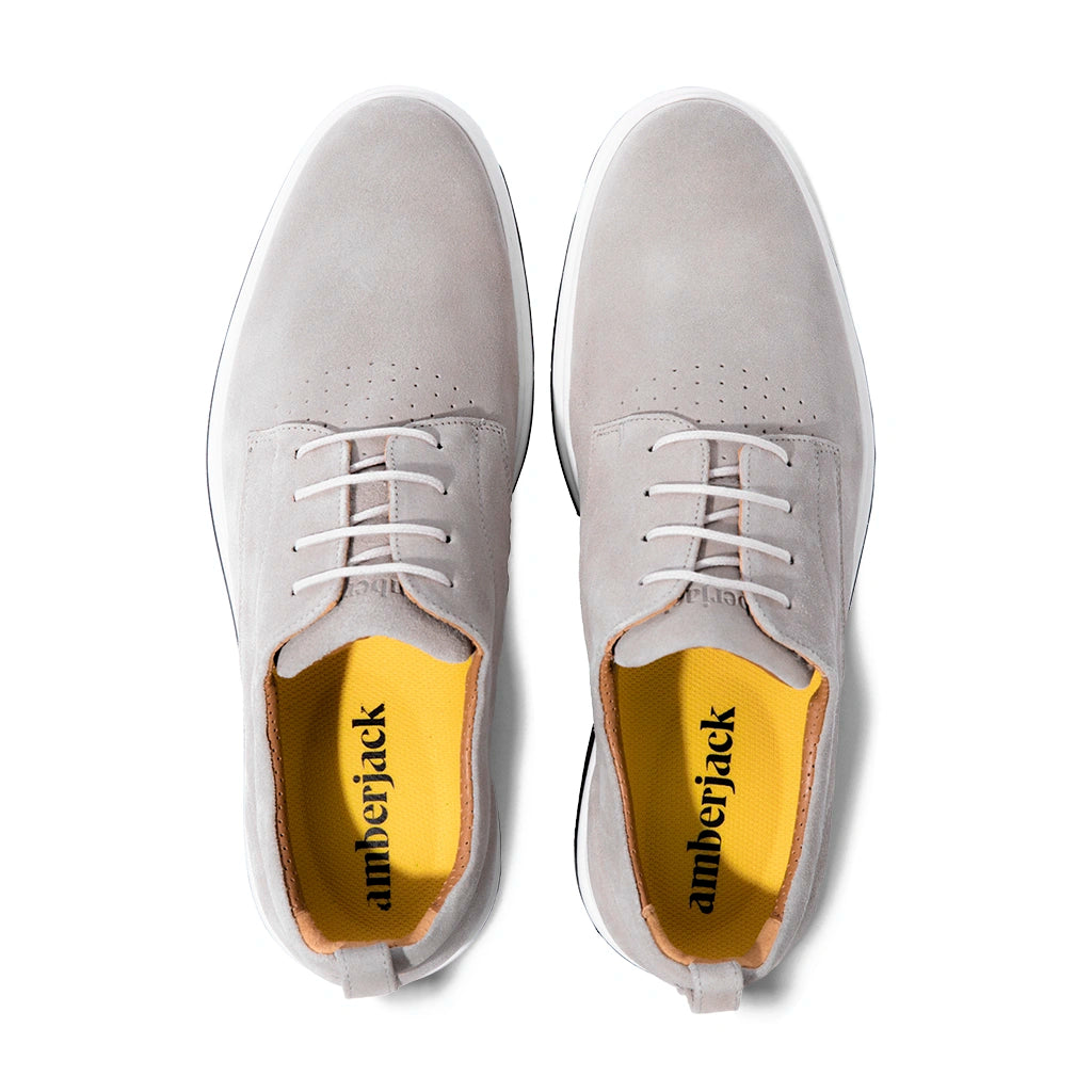 World's Most Comfortable Stone Grey Suede Dress Shoe World's Most Comfortable Stone Grey Suede Dress Shoe