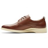 The Original Dress Shoe by Amberjack in Chestnut & Cream Brown Leather - Medial View