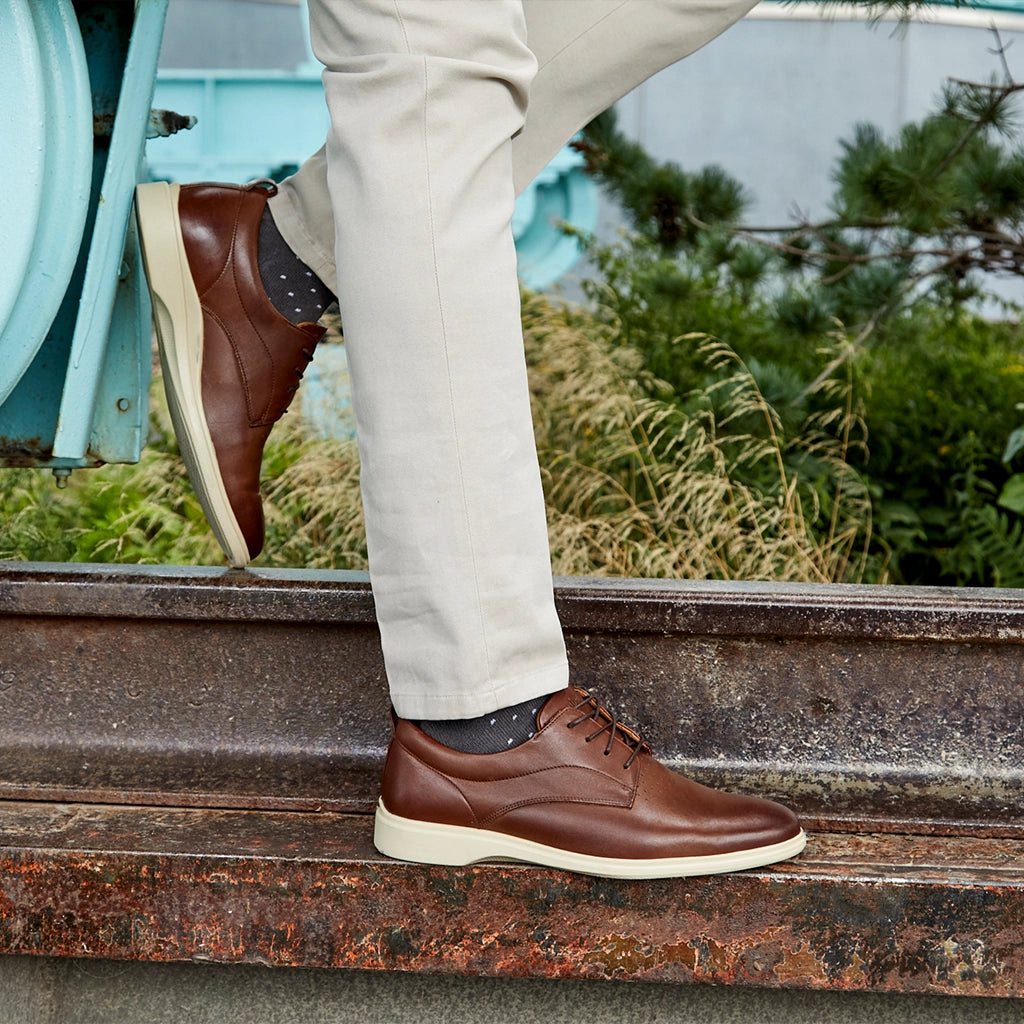World's Most Comfortable Chestnut & Cream Dress Shoe World's Most Comfortable Chestnut & Cream Dress Shoe