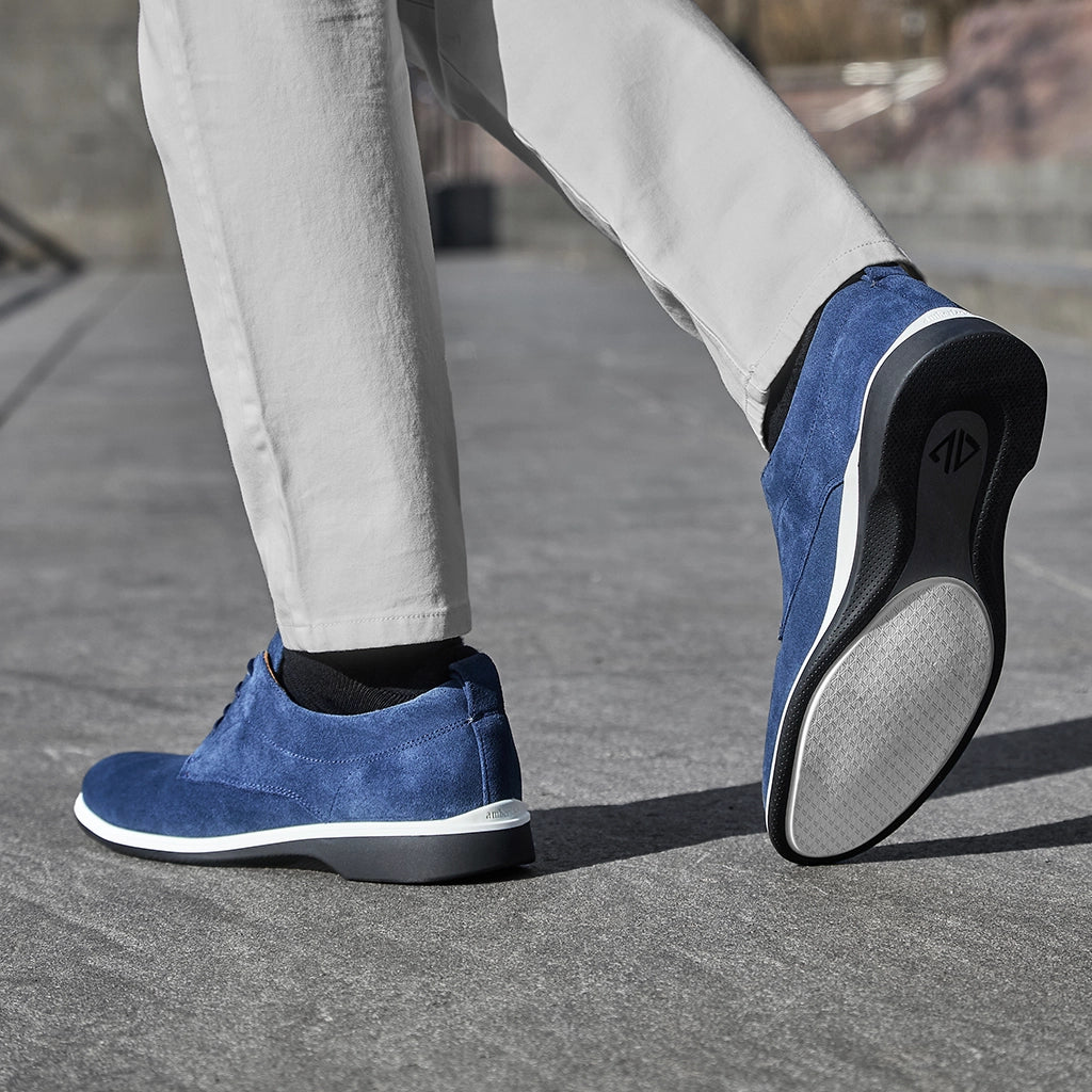 World's Most Comfortable Blue Suede Dress Shoe