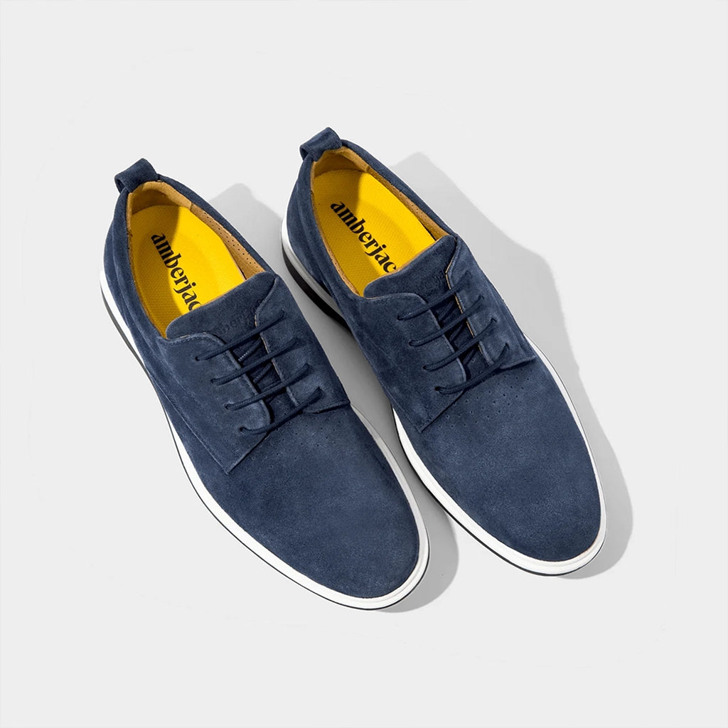 World's Most Comfortable Blue Suede Dress Shoe World's Most Comfortable Blue Suede Dress Shoe