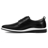 The Original Dress Shoe by Amberjack in Onyx Black Leather - Medial View