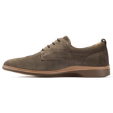 The Original Dress Shoe by Amberjack in Slate Grey Suede - Medial View