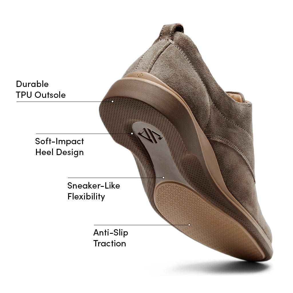 World's Most Comfortable Slate Grey Suede Dress Shoe World's Most Comfortable Slate Grey Suede Dress Shoe