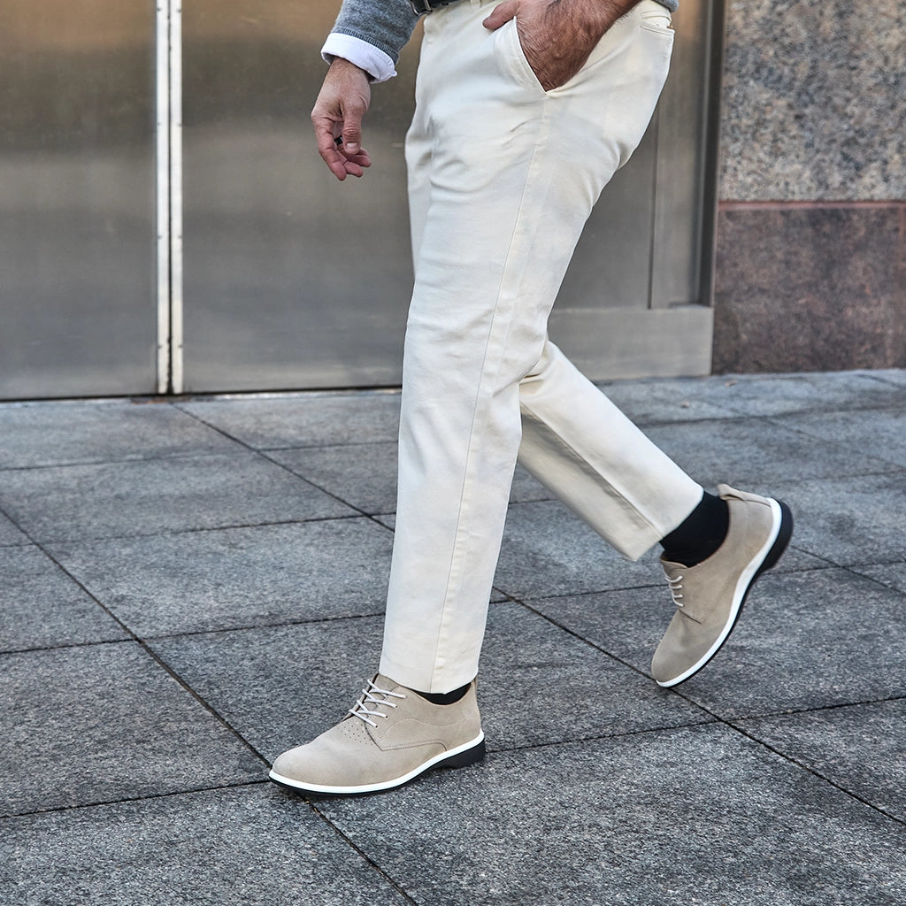World's Most Comfortable Stone Grey Suede Dress Shoe World's Most Comfortable Stone Grey Suede Dress Shoe