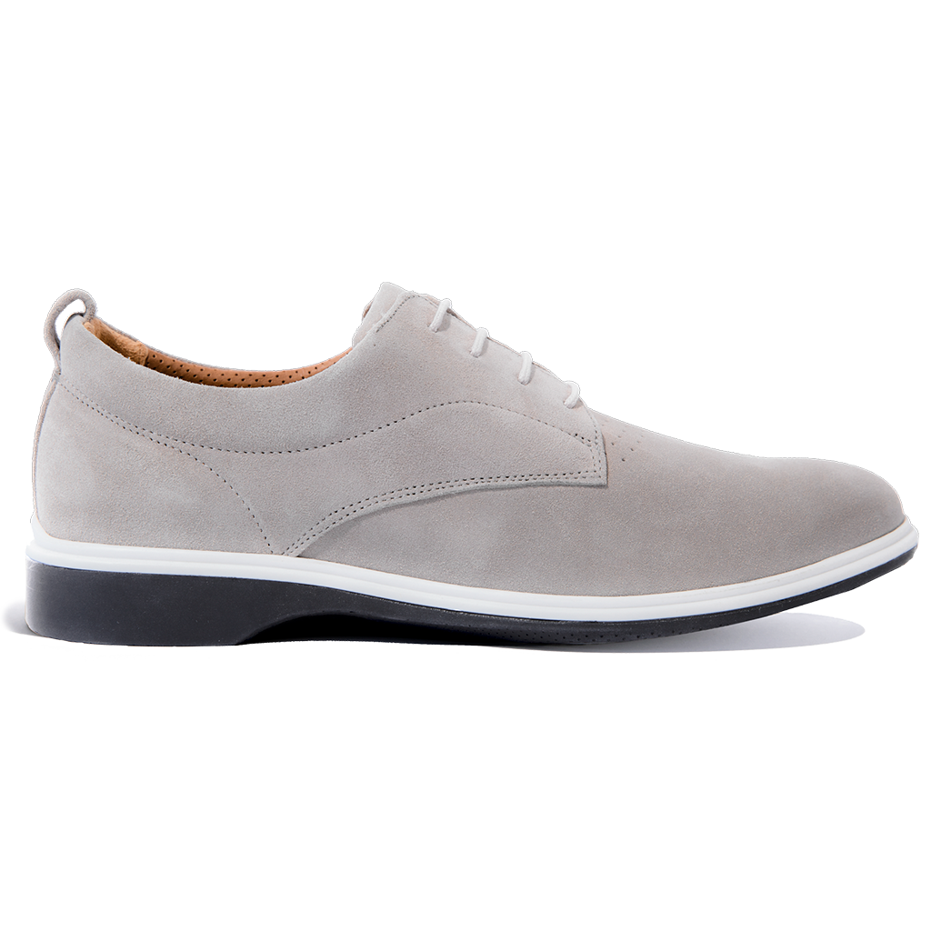 World's Most Comfortable Stone Grey Suede Dress Shoe World's Most Comfortable Stone Grey Suede Dress Shoe