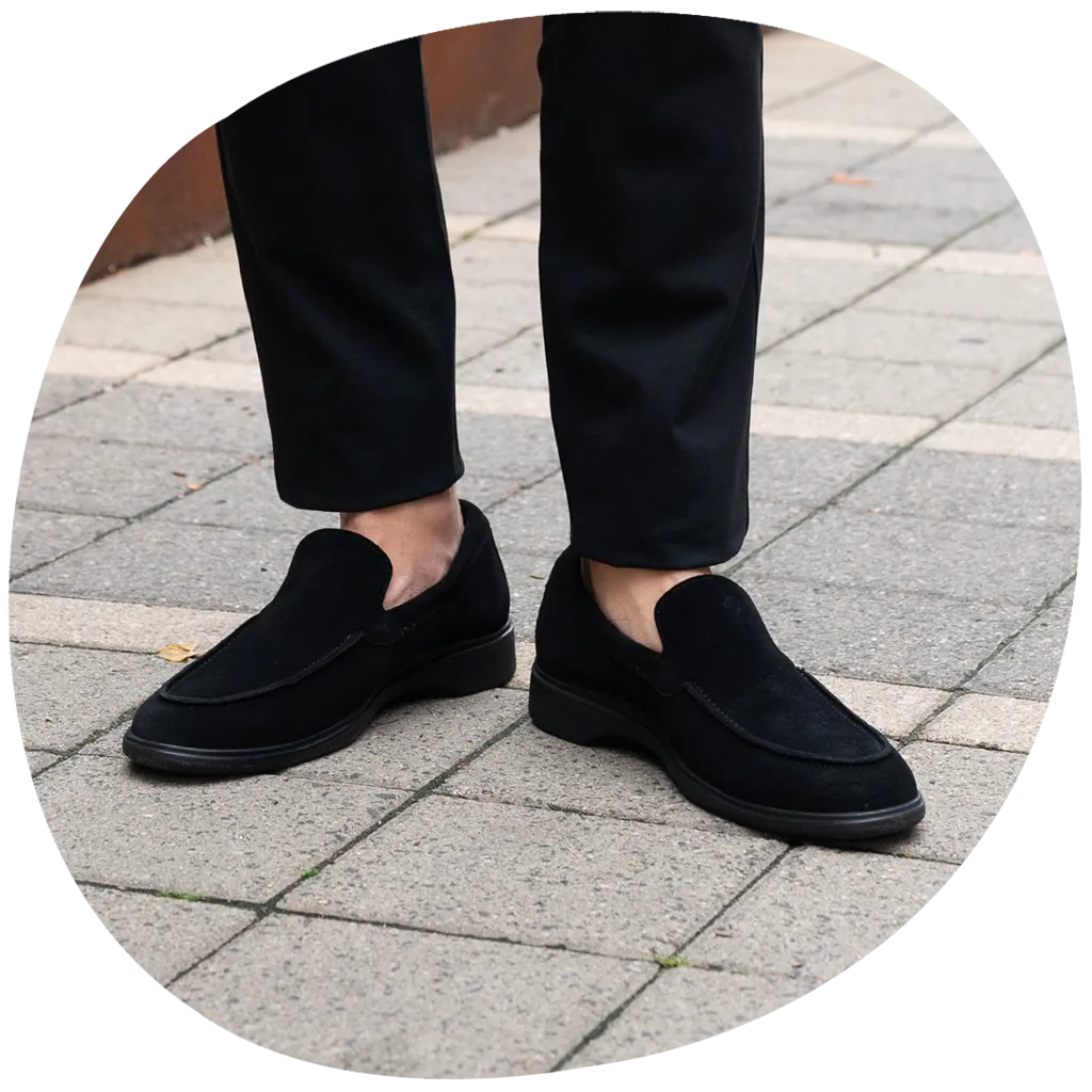 Black casual loafers on sale