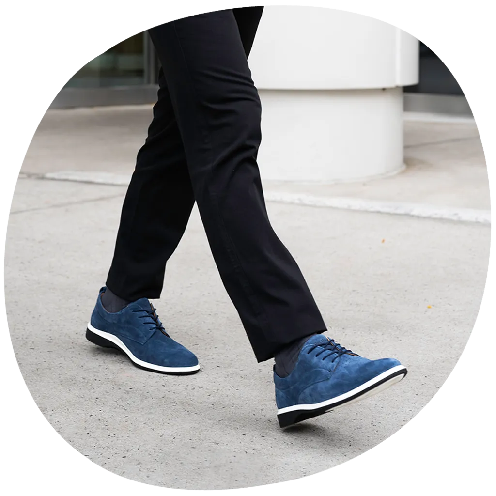 World s Most Comfortable Blue Suede Dress Shoe