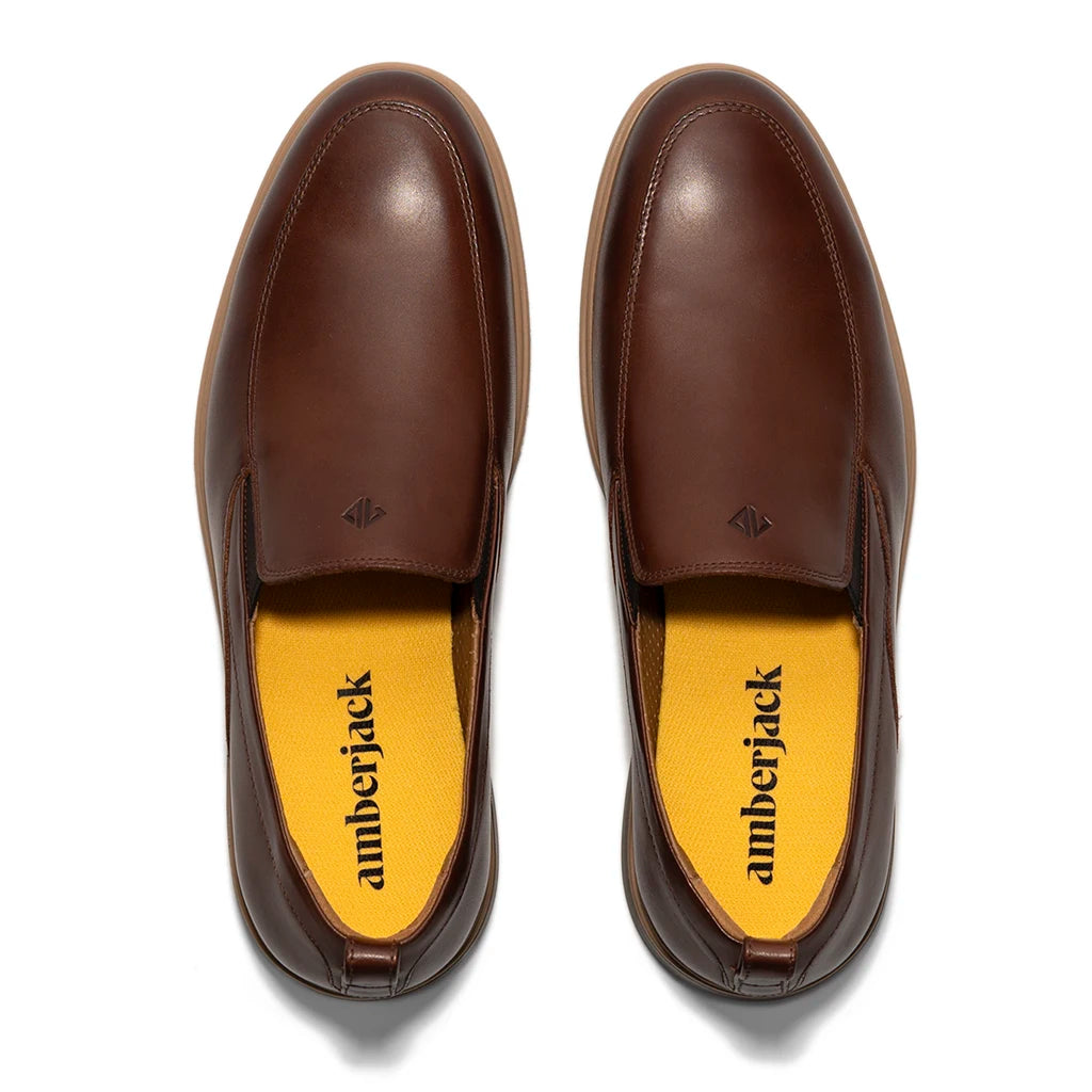 World's Most Comfortable Chestnut Brown Slip-On Dress Shoe World's Most Comfortable Chestnut Brown Slip-On Dress Shoe