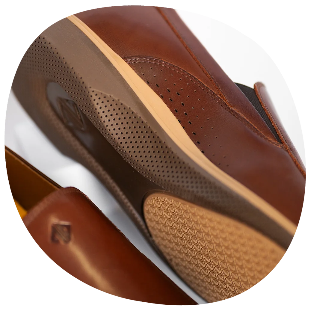Amberjack The Slip On Full Grain Leather Dress Shoe in Chestnut 10