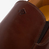 Vertically Source Full Grain Leather Chestnut Slip-On