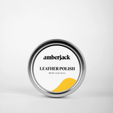 Amberjack leather polish - front of container