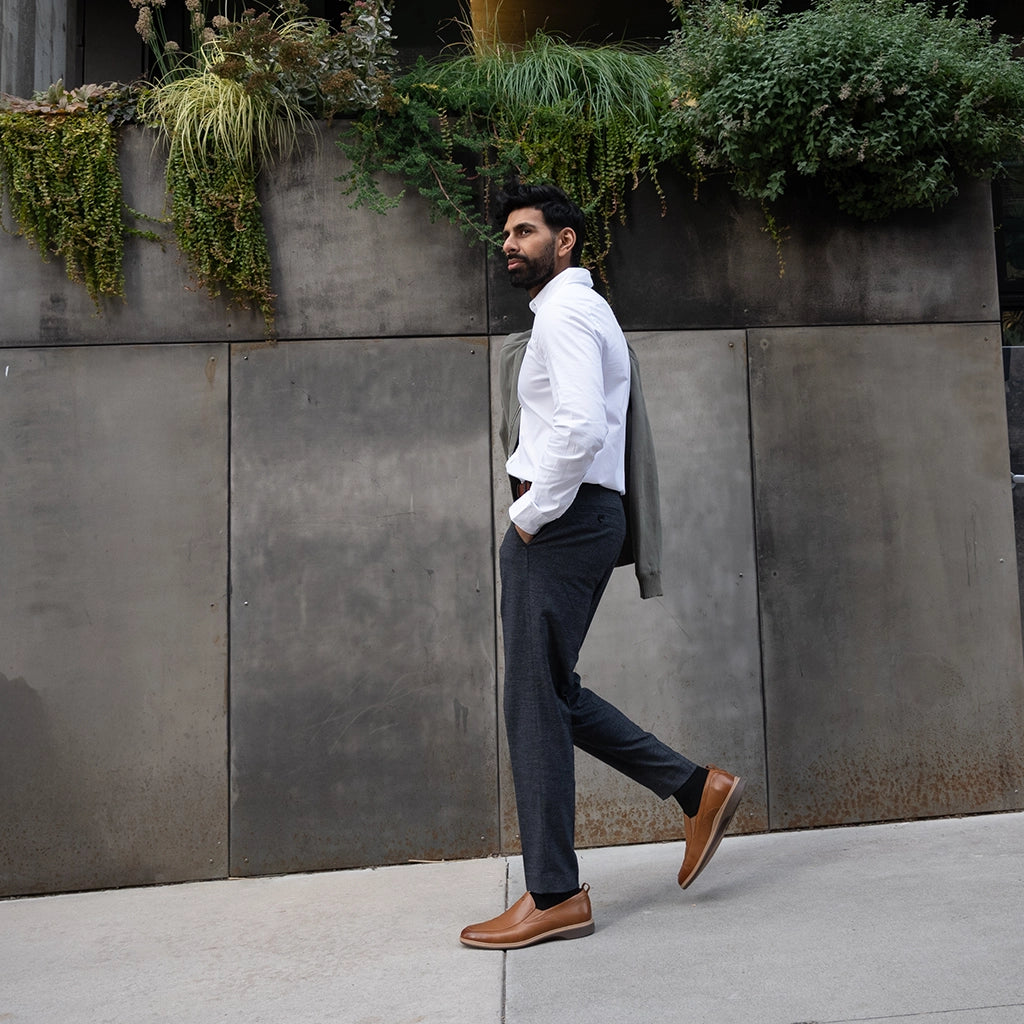 World's Most Comfortable Honey Tan Slip-On Dress Shoe