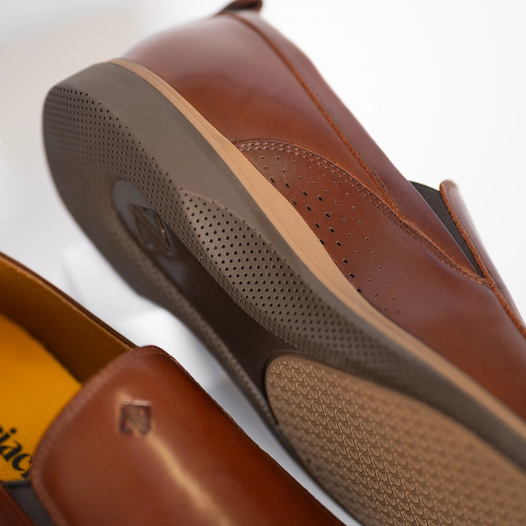 World's Most Comfortable Chestnut Brown Slip-On Dress Shoe World's Most Comfortable Chestnut Brown Slip-On Dress Shoe