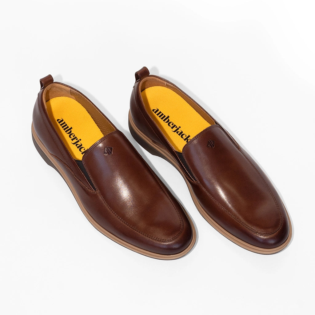 World's Most Comfortable Chestnut Brown Slip-On Dress Shoe World's Most Comfortable Chestnut Brown Slip-On Dress Shoe