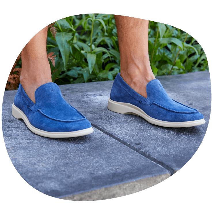 World s Most Comfortable Cobalt Blue Suede Loafer