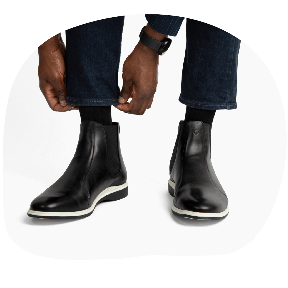 Comfortable Men s Chelsea Boot Onyx Black Leather Amberjack 7