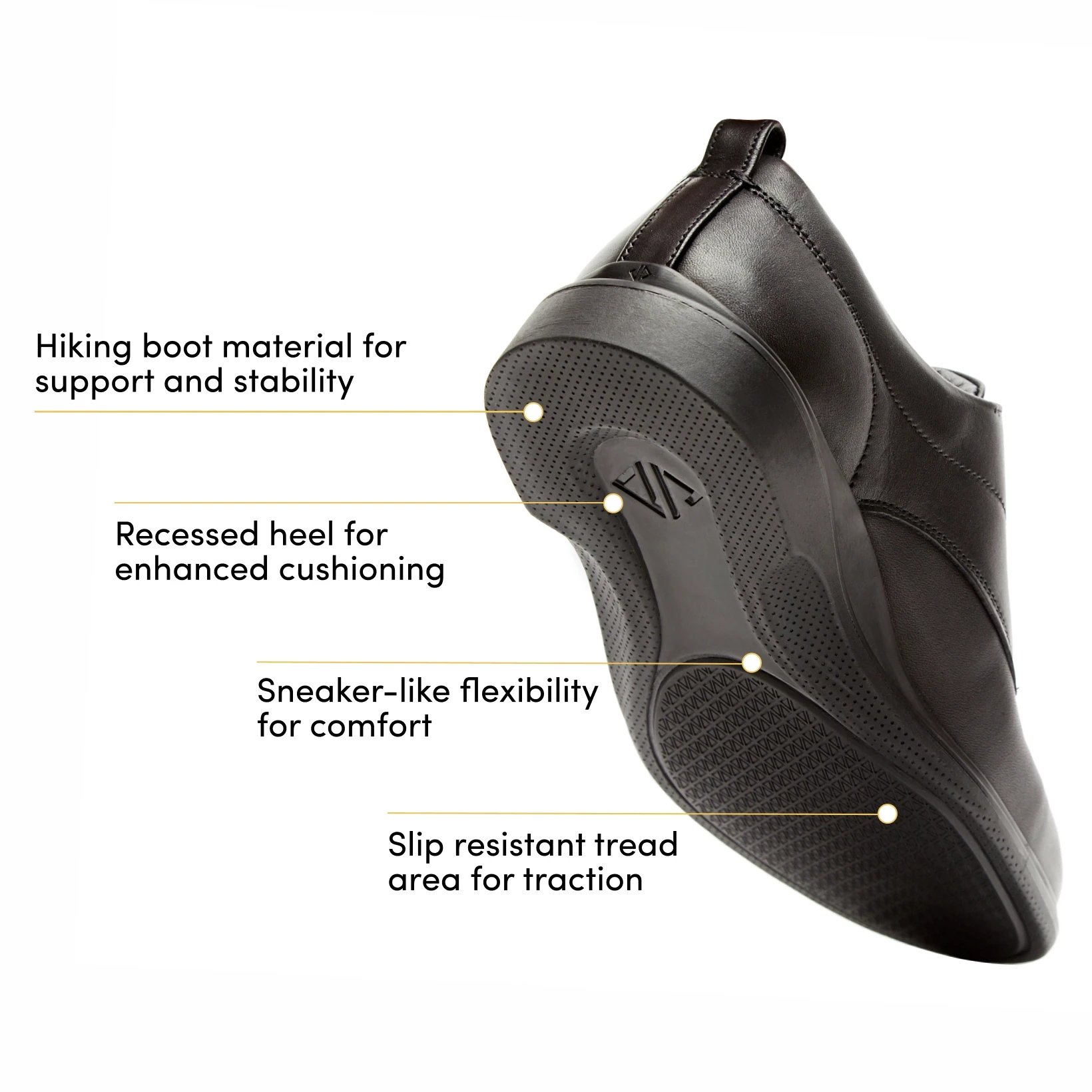 Black non slip hot sale shoes